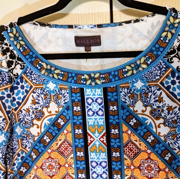 Long Sleeve Printed Midi Dress - Picture 3 of 5